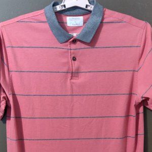 Linksoul Salmon and Grey Golf Polo SIZE LARGE